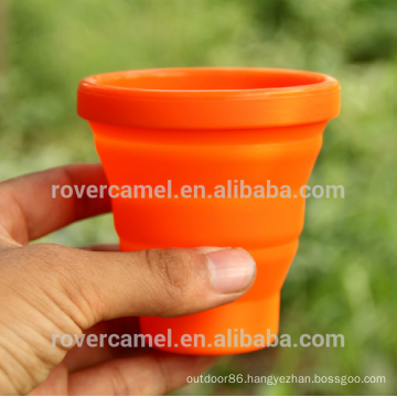 FMP-319 200ml retractable silicon mug Outdoor folding cup Portable water cup